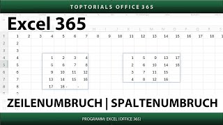 ZEILENUMBRUCH  SPALTENUMBRUCH Funktionen ganz einfach  Excel 365 Tutorial [upl. by Nnaeilsel253]