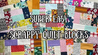 SCRAPPY QUILT BLOCKS ❤️ Upcycle your offcuts amp unwanted fabrics into these super colourful blocks [upl. by Stanzel]