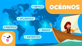 Los OCÉANOS para niños  Geografía para niños [upl. by Narmak]