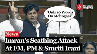 Congress MP Imran Pratapgarhis Jibe At Nirmala Sitharaman Smriti Condemns Politics of Religion [upl. by Gruver547]