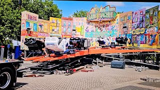 Opbouw Kermis  Aufbau Kirmes  Mega Kermis Uden 2024 Dag 2 [upl. by Farika930]