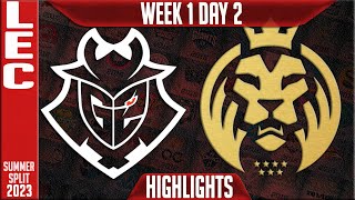 G2 vs MAD Highlights  LEC Summer 2023 W1D2  G2 Esports vs MAD Lions [upl. by Adianes846]