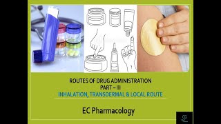 Routes of Drug Administration Part III  Inhalation Transdermal amp Local Route in Tamil [upl. by Eenyaj]