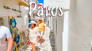 Paros Greece walking through Parikia the capital and the main port of Paros island Greece 2024 [upl. by Brandwein51]