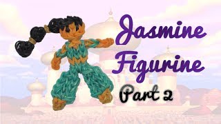 Disney Princess Series PART 2 Jasmine Rainbow Loom Figurine Tutorial ORIGINAL DESIGN [upl. by Nnyloj]