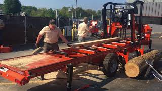 WoodMizer LX450 Sawmill Demonstration Open House 92517 [upl. by Oidacra]