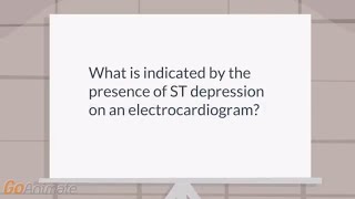 What is indicated by the presence of ST depression on EKG [upl. by Nady]