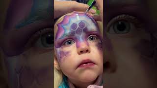 Cute mermaid face painting facepaint facepainting facepainter facepaintideas shorts mermaid id [upl. by Ecylahs]