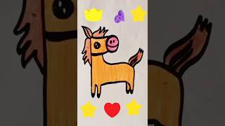 easy drawings for kids  kids creative drawings  how to draw a horse for kids [upl. by Irihs]