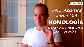 Ejercicio de Homología de las PAU de Asturias de Dibujo Técnico junio de 2014 [upl. by Odrahcir]