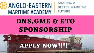 ANGLO EASTERN SHIPMAGEMENT DNS SPONSORSHIP ABOUT COMPANYDNS APPLICATION FORM GME SPONSORSHIPETO [upl. by Tiloine]