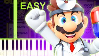 DR MARIO THEME  EASY Piano Tutorial [upl. by Evangelina]