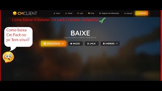 Como baixar e instalar Cm pack gratuitamente no seu computador Tutorial completo [upl. by Nancie]