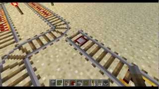 Minecraft  Making Rail Switches to Switch Tracks [upl. by Araj]