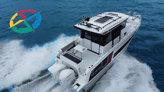 Jeanneau Merry Fisher 895 Sport  Series 2  walkaround tour  sea test  drone footage [upl. by Alecram281]