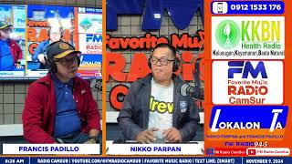 LOKALON TA  FM Radio CamSur  09 NOV 2024  700am – 800am SATURDAY [upl. by Atok]