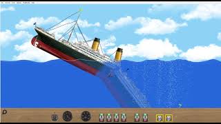 RMS Titanic sinking with wreck in floating sandbox [upl. by Malloy113]