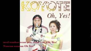 Oh Yes Romanized Lyrics 코요태 Koyote [upl. by Siegler]