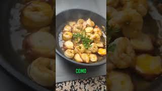 👨🏽‍🍳 CAZUELA CON GAMBAS Y PULPO AL AJILLO 👨🏽‍🍳 [upl. by Ahsaele]