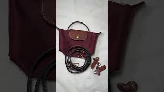 Longchamp Le Pliage Original Pouch with Handle in Burgundy  Amazon Strap Longchamp AmazonFinds [upl. by Jonathon430]