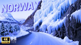 Norwegian Winter Sunset Stunning Road Trip Adventure 4K [upl. by Jacquette]