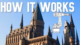 How It Works HP amp The Forbidden Journey  The Robot Ride Inside Hogwarts Castle [upl. by Loar]