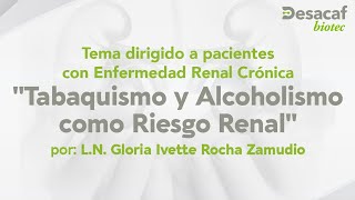 Desacaf Biotec  Tabaquismo y Alcoholismo como Riesgo Renal [upl. by Htebasile]