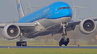 30 Minutes Of HEAVY CROSSWIND LANDINGS  A380 B747F A350  Amsterdam Schiphol airport [upl. by Anya]