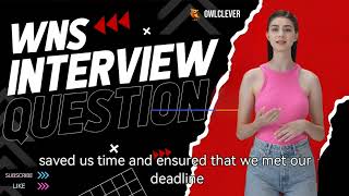 WNS Ops round Interview Questions with answers [upl. by Fortuna]