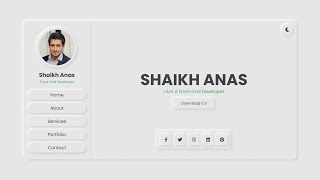 Complete Responsive Neumorphism Personal Portfolio Website Design Using HTML  CSS  JavaScript [upl. by Beach]