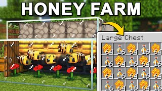 The BEST Honey Farm in Minecraft 121 Tutorial [upl. by Eelrehpotsirhc247]