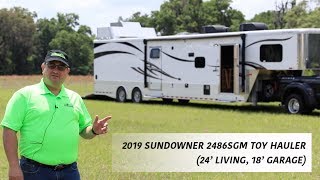 2019 Sundowner 2486SGM Toy Hauler for sale  Ocala Trailer [upl. by Ott590]