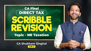 Ch 21 Superfast Revision NR Taxation Part 1 CA CMA Final Direct Tax  CA Shubham Singhal [upl. by Odranreb]