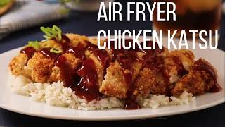 How To Make Air Fryer Chicken Katsu At Home  Foodie Channel [upl. by Rosol]