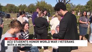 Abilene Christian University honors World War I veterans with a memorial [upl. by Gerius]