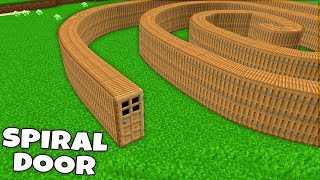 I found a SPIRAL DOOR in Minecraft  Whats INSIDE the LONGEST DOOR [upl. by Aelc]