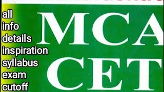 MAH MCA CET PREPARATION exam details information syllabus paper patterns marks cut off inspiration [upl. by Fredi724]