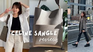 Quick Review  CELINE Sangle Bucket Tote Bag Is it worth it What Fits  styling [upl. by Odlanyer]