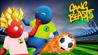 Gang Beasts  BATALHA ENGRAÇADA E JOGANDO FUTEBOL  Caraca Games [upl. by Autry981]