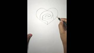 Rose Flower Drawing Easy And Simple 😍 Beautiful Rose Drawing trending drawing shorts [upl. by Notsirhc]