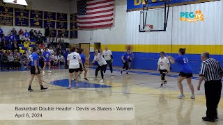 Basketball Double Header  Devils vs Slaters  Women  April 6 2024 [upl. by Launamme]