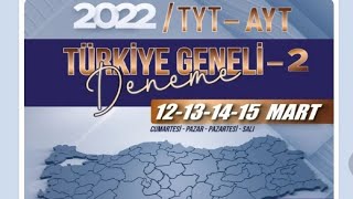 İŞLER 2022 TÜRKİYE GENELİ TYTAYT 2 DENEME SINAVI CEVAP ANAHTARI NE ZAMAN  SONUÇLAR VE YORUMLAR [upl. by Sunil]