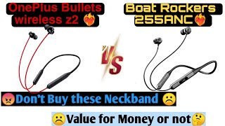 BoAt Rockerz 255 ANC vs OnePlus Bullets wireless z2 detailed comparison which one is best in 2024🤔 [upl. by Eblehs482]