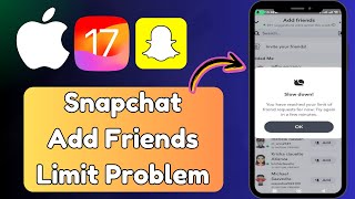 How to Fix Snapchat Slow Down You Have Reached Your Limit  Snapchat Add Friends Limit Problem 2024 [upl. by Elohc]