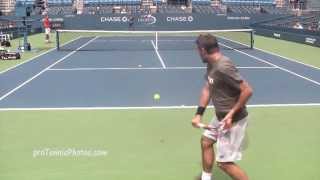 Wawrinka v Lopez 2013 USO practice [upl. by Haron]