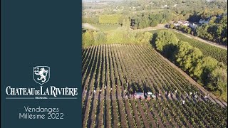 Vendanges 2022 au Château de La Rivière  Fronsac  Grand Vin de Bordeaux [upl. by Ased568]