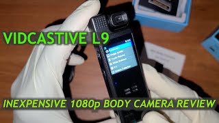 VIDCASTIVE L9 MINI BODY CAM REVIEW 81623 [upl. by Hanforrd]