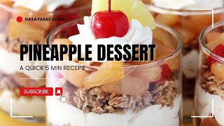 Pineapple delight recipe  under 5£ Recipe from Lidl  10 min pineapple cream dessert recipes [upl. by Akere]