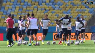 Ultime séance des Bleus avant FranceAllemagne à Rio [upl. by Rephotsirhc]