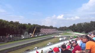 The view from Grandstand 6b on Prima Variante at Monza 2014 Italian Formula 1 Grand Prix [upl. by Ayn]